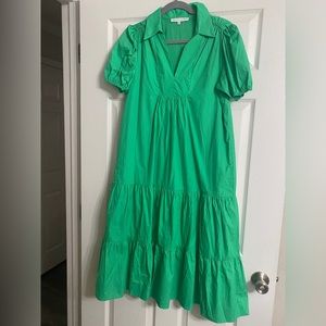 English factory green dress